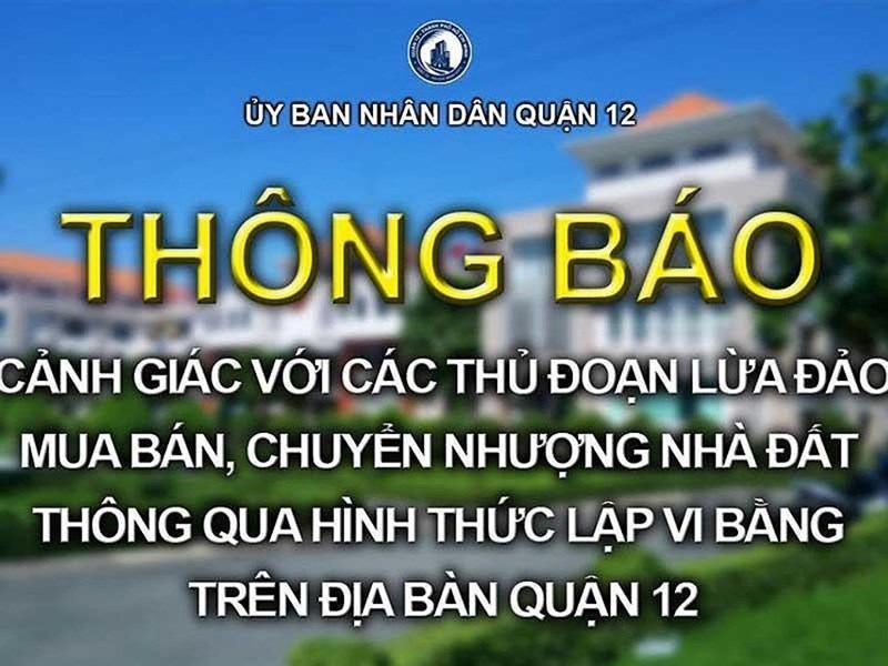 cảnh báo mua bán nhà đất qua vi bằng