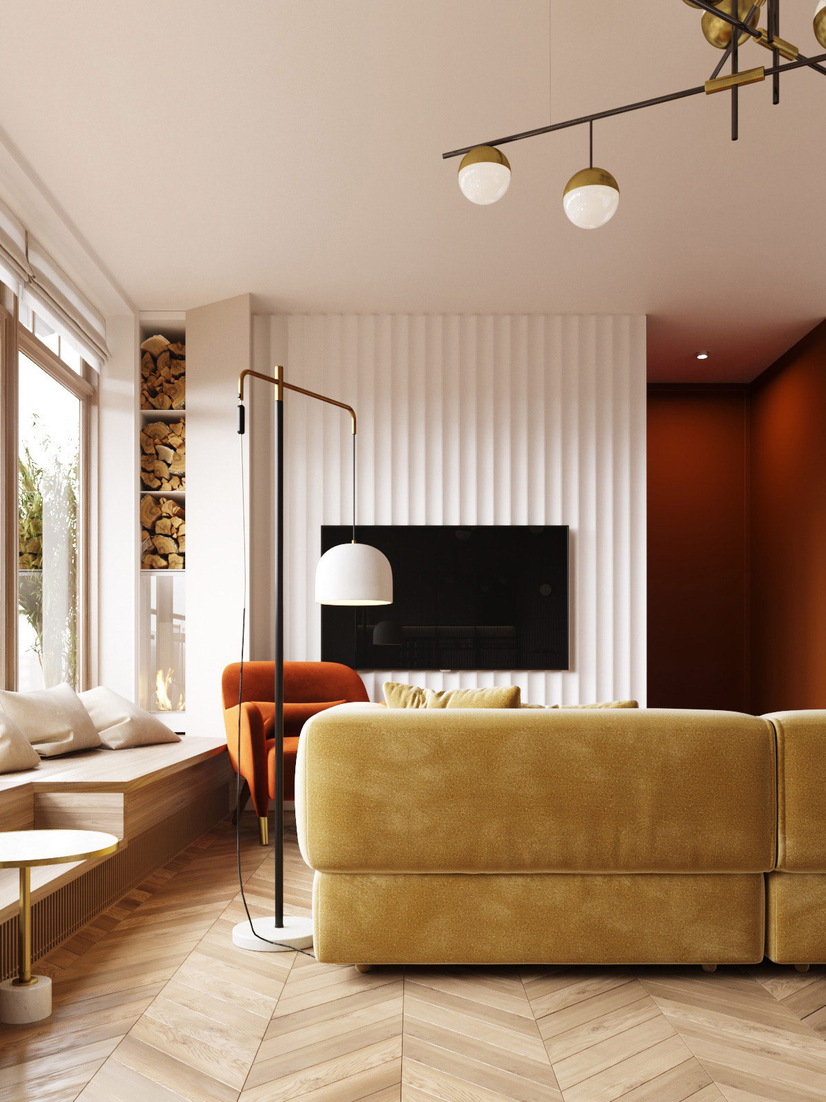 Ấn tượng căn hộ 123m2 sử dụng tông màu “hot” nhất năm 2019