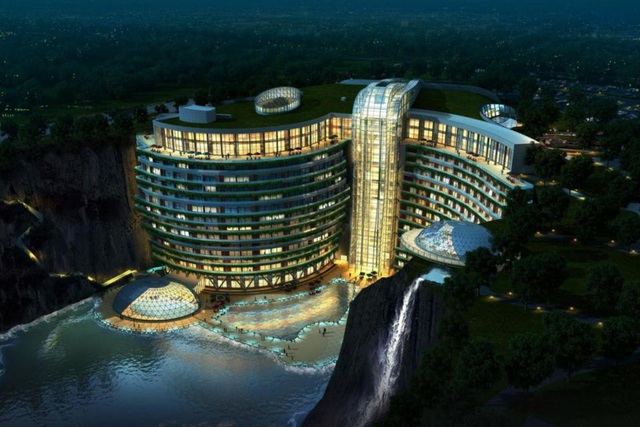công trình khách sạn dưới lòng đất ở Trung Quốc