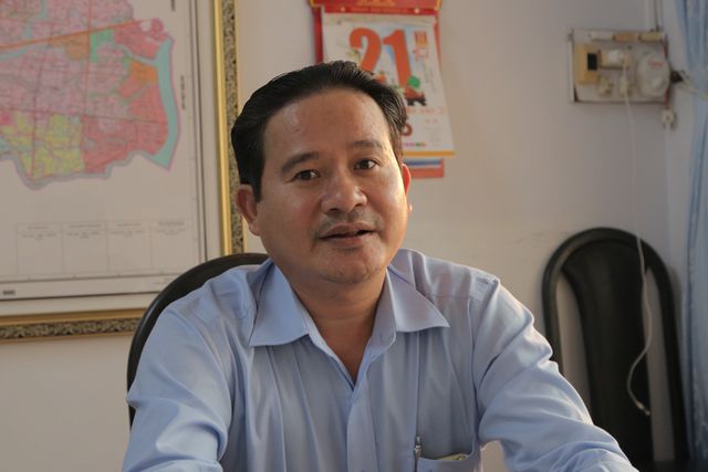 Bức ảnh Chủ tịch UBND huyện Cần Giuộc, ông Nguyễn Tuấn Thanh cho biết về việc thu hồi 30 dự án nhà ở chậm triển khai