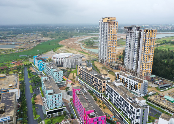 Hình ảnh Tổ hợp Cocobay Đà Nẵng tại phường Hòa Hải, quận Ngũ Hành Sơn nhìn từ trên cao