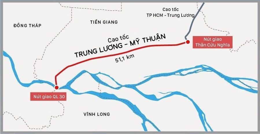 Tổng quan về tiến độ dự án cao tốc Trung Lương - Mỹ Thuận