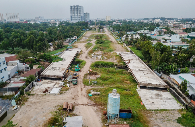 Hình ảnh hiện trạng dự án đường vành đai 2 đoạn chưa hoàn thành