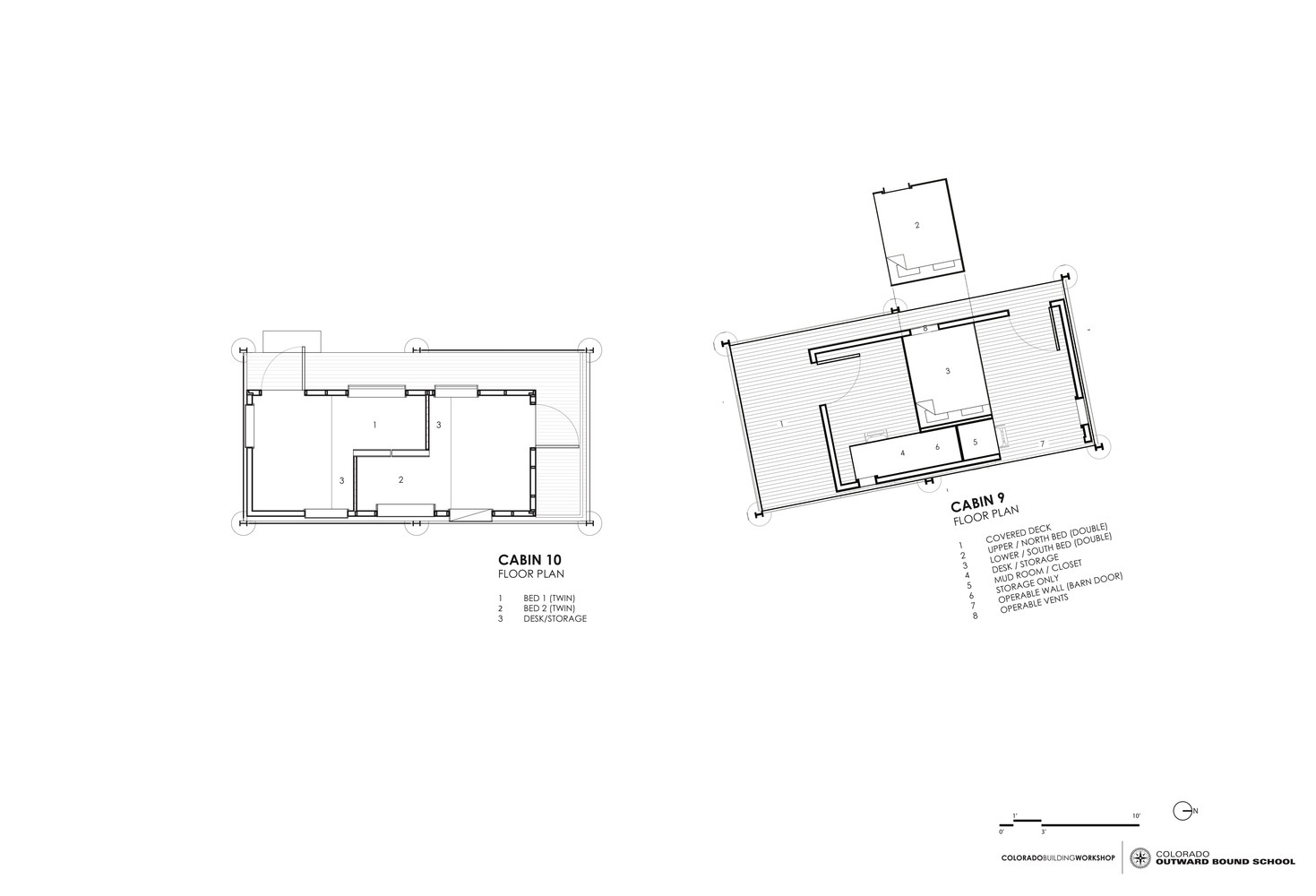 Hình ảnh bản vẽ thiết kế hai ngôi nhà nhỏ hẹp.