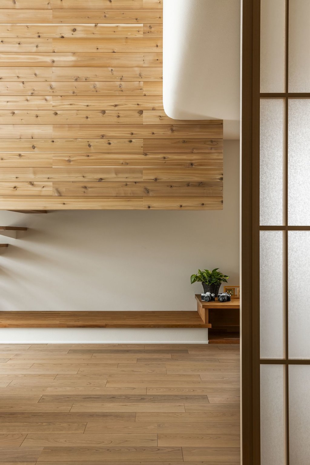 Hình ảnh một góc phòng khách trong ngôi nhà Nhật