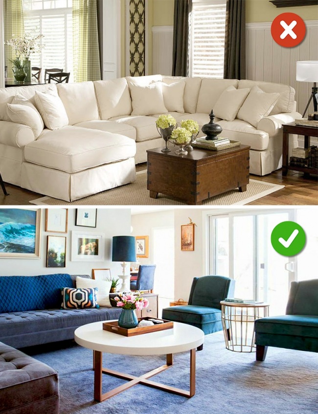 Hình ảnh minh họa cho việc chọn kích thước ghế sofa phù hợp diện tích phòng khách