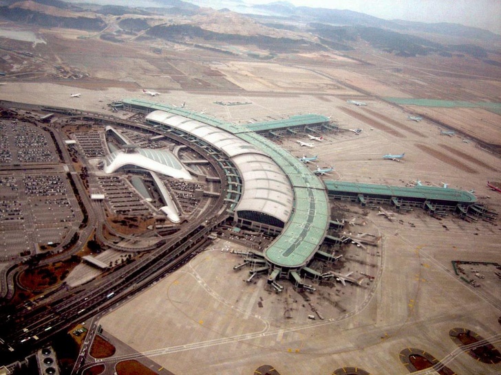 hình ảnh Sân bay quốc tế Incheon (Hàn Quốc) nhìn từ trên cao