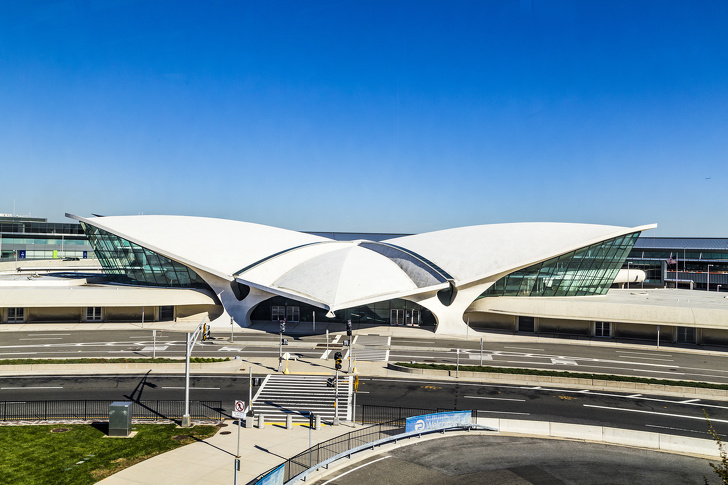 hình ảnh cận cảnh kiến trúc Sân bay quốc tế John F. Kennedy