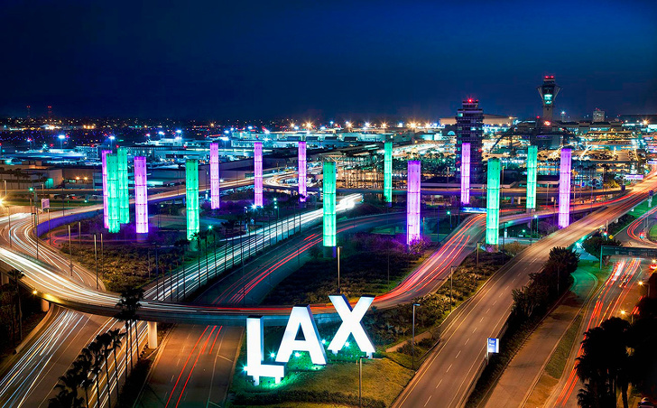 hình ảnh khung cảnh Sân bay quốc tế Los Angeles về đêm