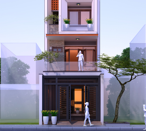 Mẫu thiết kế nhà lô 3 tầng tiện nghi cho gia đình 3 thế hệ, diện tích 5x22m