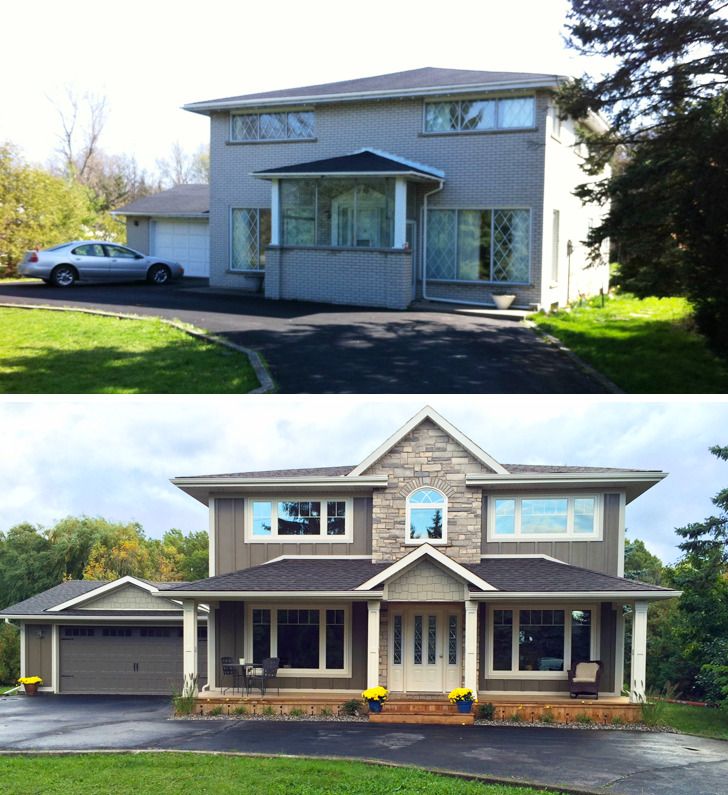 hình ảnh ngôi nhà cũ trước và sau khi được cải tạo bởi chính gia chủ