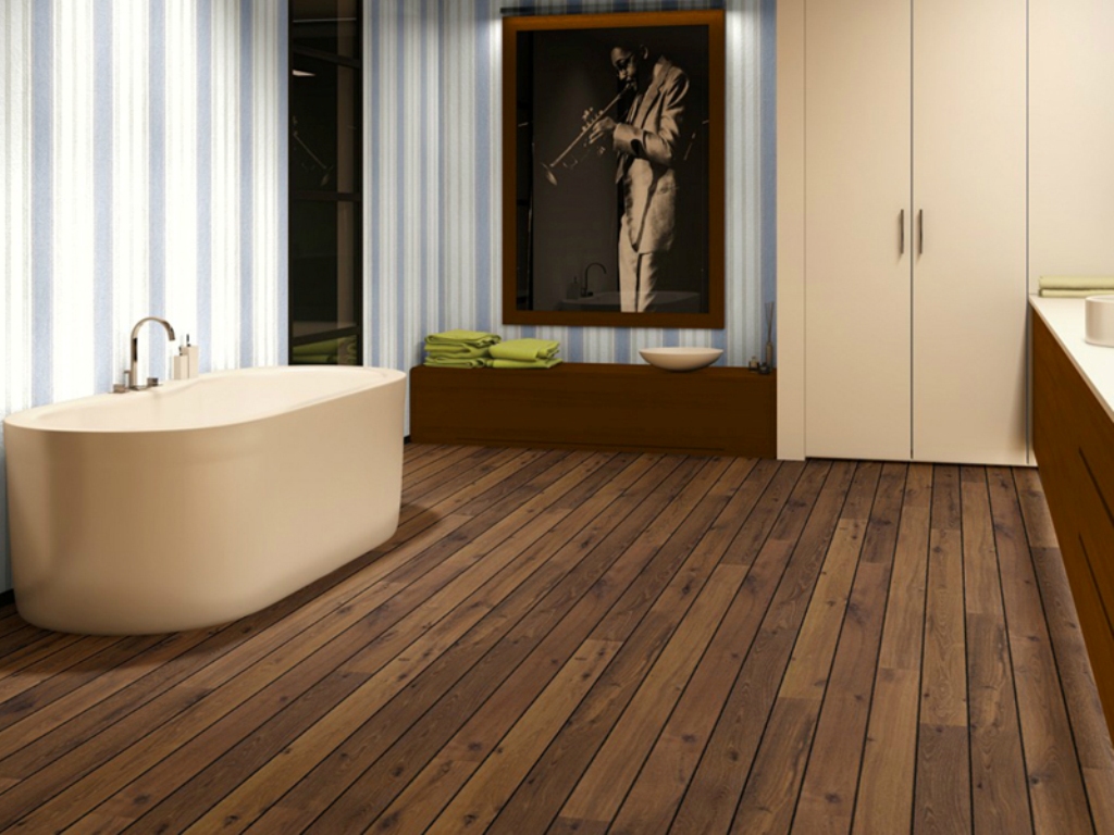 hình ảnh sàn phòng tắm lát gạch vân gỗ
