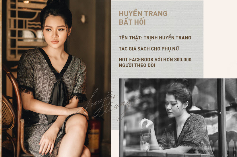 ảnh chụp nữ nhà văn trẻ Huyền Trang Bất Hối