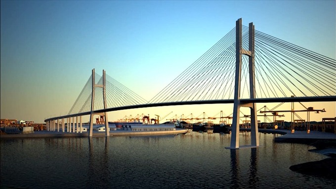 hình ảnh hình ảnh một cây cầu bắc qua sông
