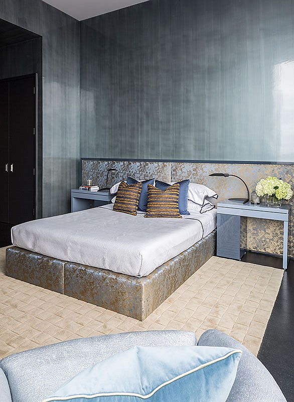 hình ảnh phòng ngủ phong cách tối giản bên trong căn hộ Manhattan