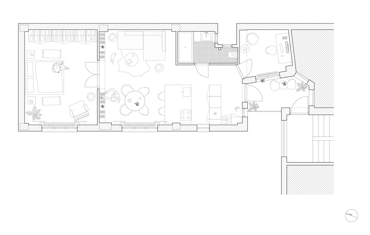 Mặt bằng bố trí nội thất căn hộ 20m2