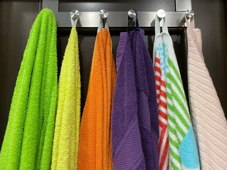 cận ảnh khăn tắm màu sắc