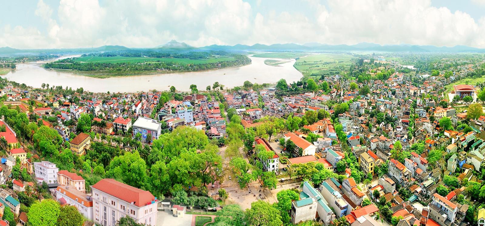 hình ảnh một góc tỉnh Phú Thọ nhìn từ trên cao
