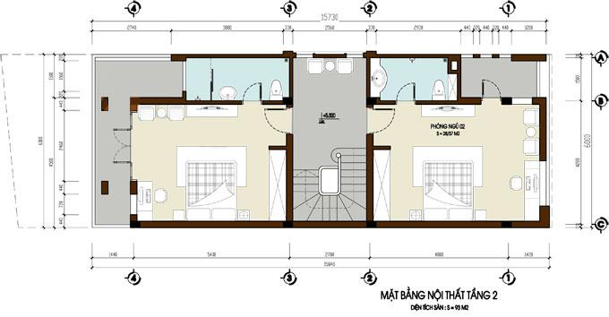 Mặt bằng tầng 2
