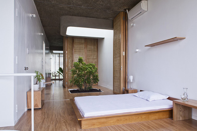 phòng ngủ kiểu Nhật với nội thất thấp sàn