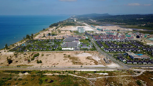 hình ảnh khu đất dự án ven biển nhìn từ trên cao