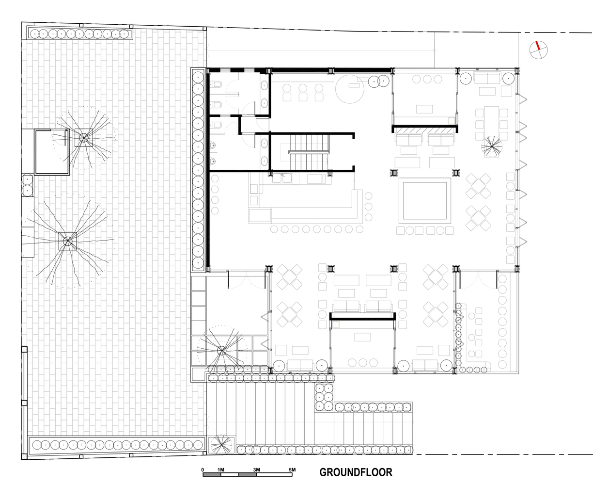 hình ảnh sơ đồ thiết kế quán cà phê ở Đà Lạt