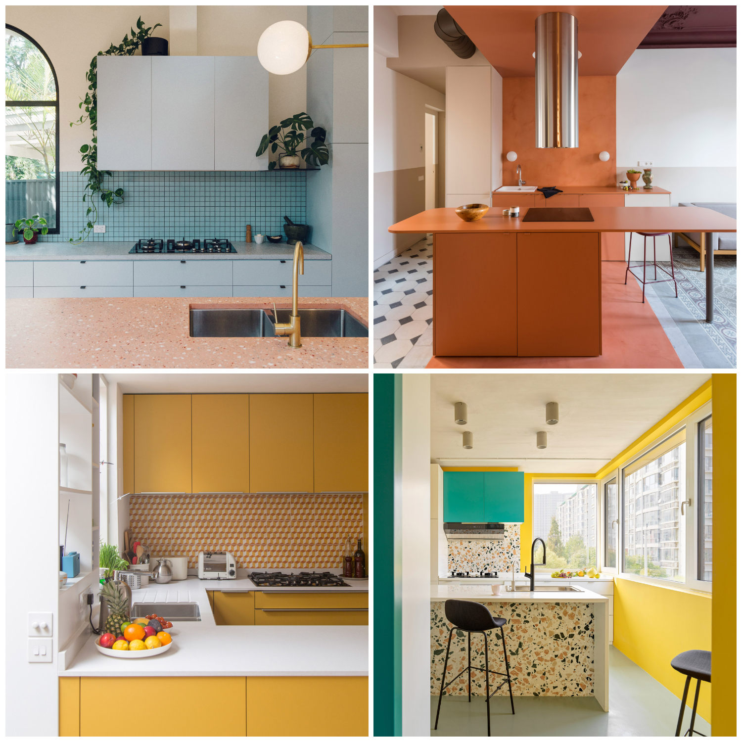 10 thiết kế phòng bếp với bảng màu được phối kết tuyệt đẹp