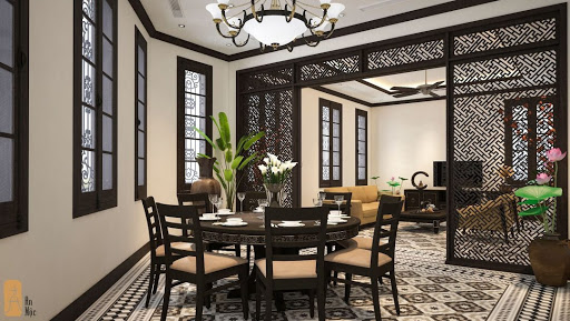 Phong cách Indochine trong thiết kế nội thất vừa mang tính hoài cổ, vừa đậm chất lãng mạn, hiện đại của kiến trúc Pháp.