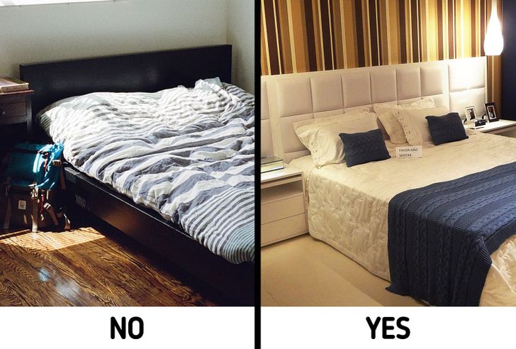Thiết kế giường ngủ quá thấp cũng không được khuyến khích.