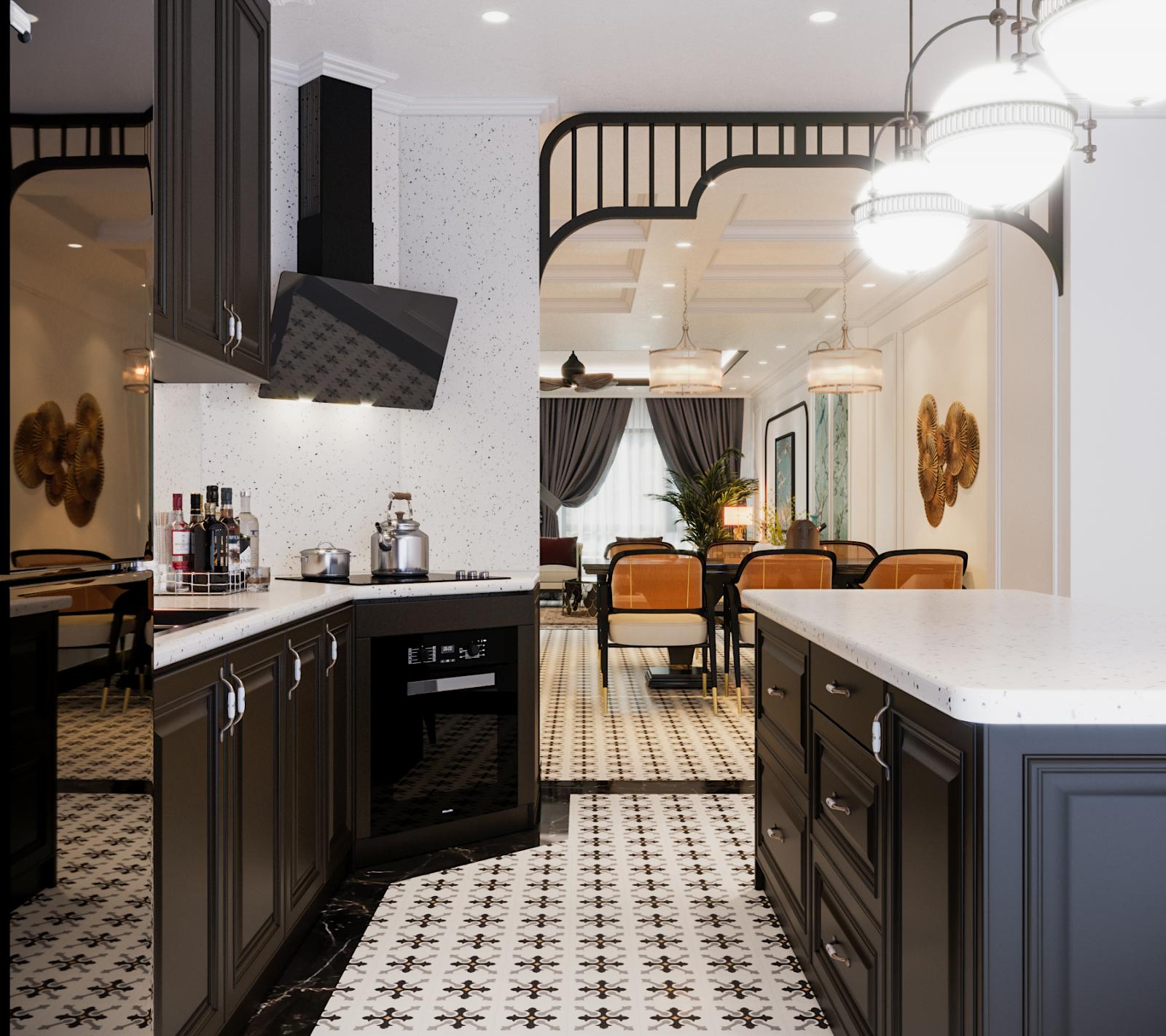 Phong cách Indochine 2024 cho phòng bếp - Sự kết hợp hoàn hảo giữa truyền thống và hiện đại sẽ mang đến cho bạn một phong cách Indochine đầy đặc trưng. Với những gam màu tươi sáng, những đường nét tinh tế và những sản phẩm đồ nội thất độc đáo, hình ảnh này chắc chắn sẽ khiến bạn muốn có ngay một phòng bếp như vậy.