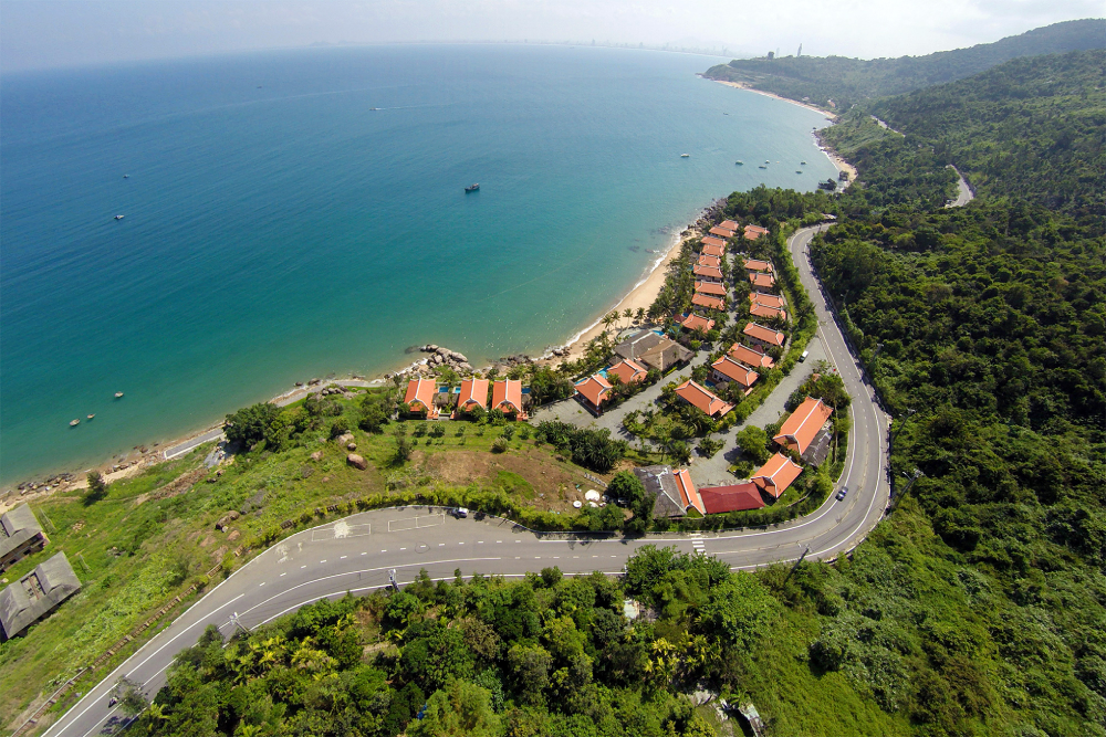 hình ảnh một dự án nghỉ dưỡng trên bán đảo Sơn Trà nhìn từ trên cao