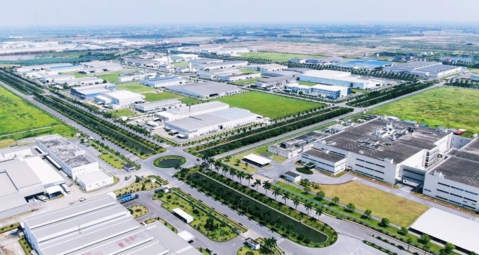 hình ảnh khu công nghiệp Thăng Long II, tỉnh Hưng Yên nhìn từ trên cao