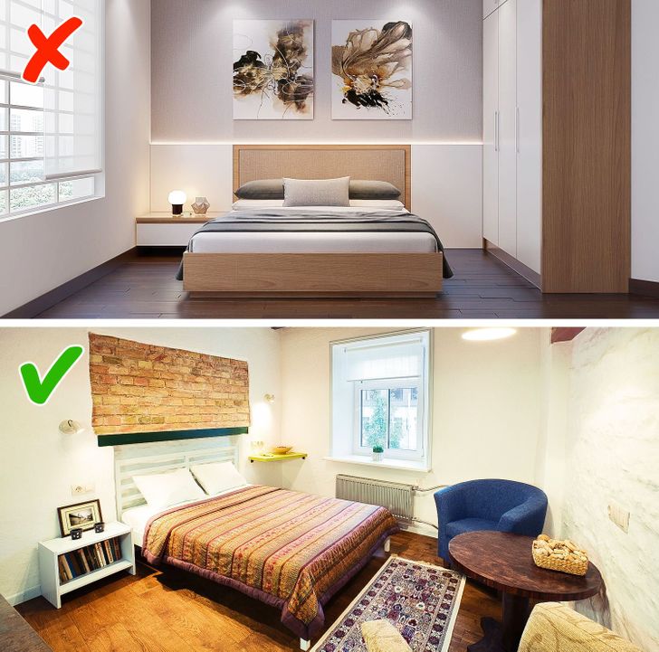 hình ảnh phòn ngủ với thiết kế nội thất đồng bộ và phòng ngủ có nội thất kết hợp từ nhiều phong cách khác nhau