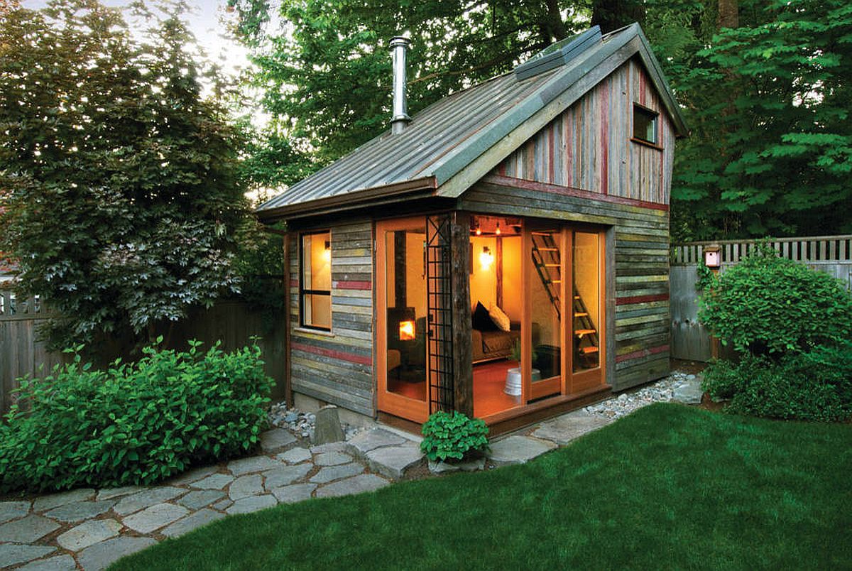 Ngôi nhà nhỏ ở sân sau cho phép bạn "cách ly" một cách thoải mái và dễ dàng.