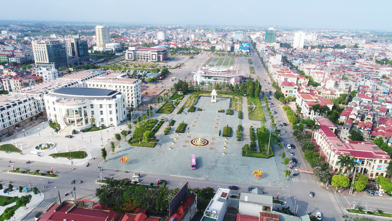 hình ảnh một góc tỉnh Bắc Giang nhìn từ trên cao nơi sắp có dự án Khu đô thị mới Trần Phú