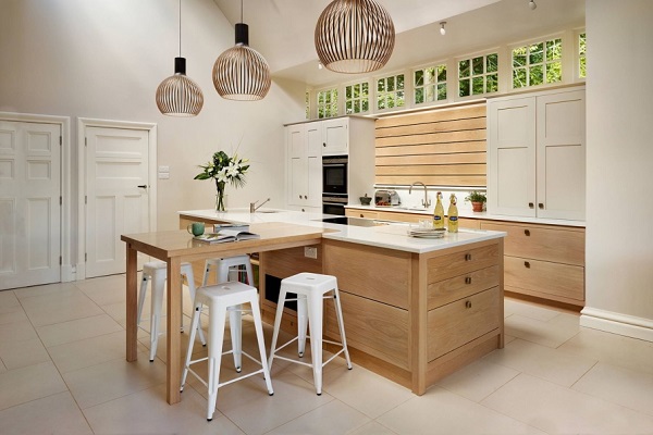 Đảo bếp giúp gia tăng không gian, diện tích sử dụng cho phòng bếp.