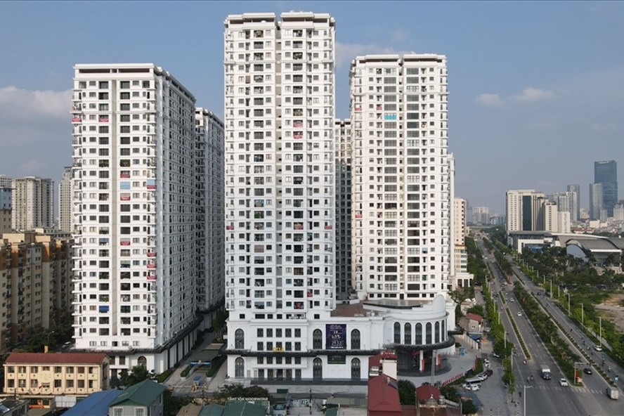 hình ảnh các tòa nhà ở chung cư cao tầng dã hoàn thiện và đi vào hoạt động