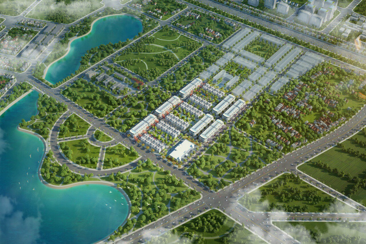 Phối cảnh tổng thể một dự án khu đô thị tại huyện Gia Lâm