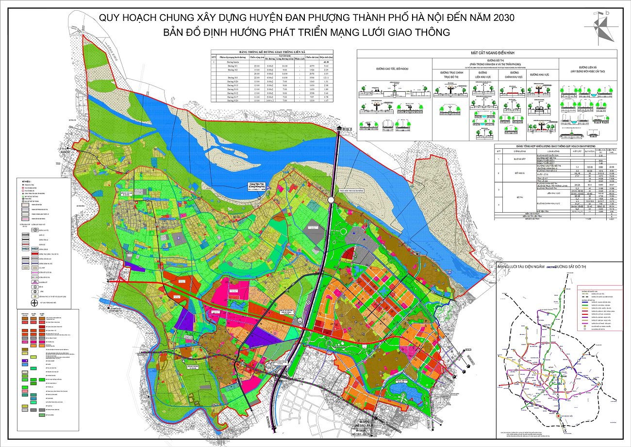Bản đồ quy hoạch giao thông huyện Đan Phượng, TP. Hà Nội