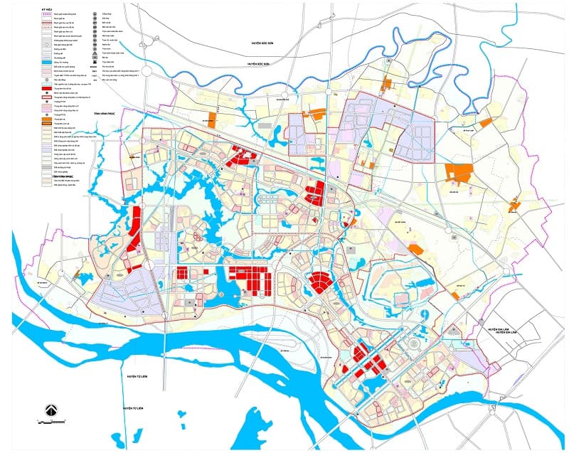 Bản đồ quy hoạch Đông Anh đến năm 2030 và tầm nhìn đến năm 2050