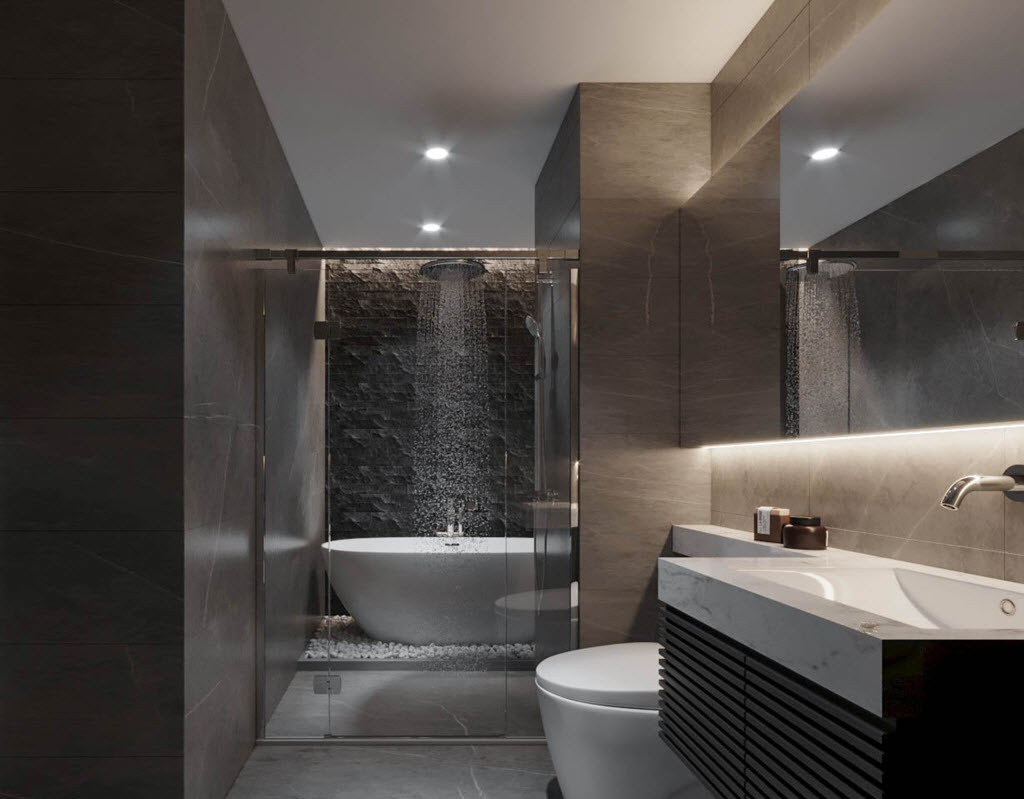 Phòng tắm được đầu tư nội thất cao cấp, sang trọng như spa nghỉ dưỡng.