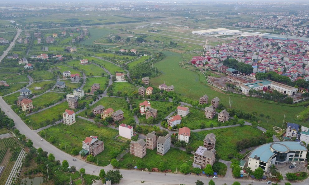 Nhiều dự án tại huyện Mê Linh đang trong tình trạng hoang hóa. 