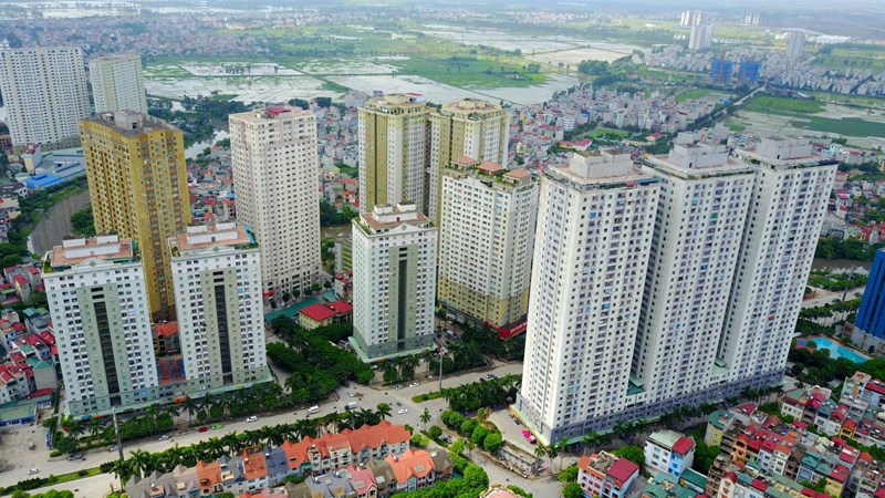 hình ảnh các toàn nhà chung cư cao tầng nhìn từ trên cao