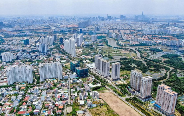 hình ảnh một góc thành phố nhìn từ trên cao