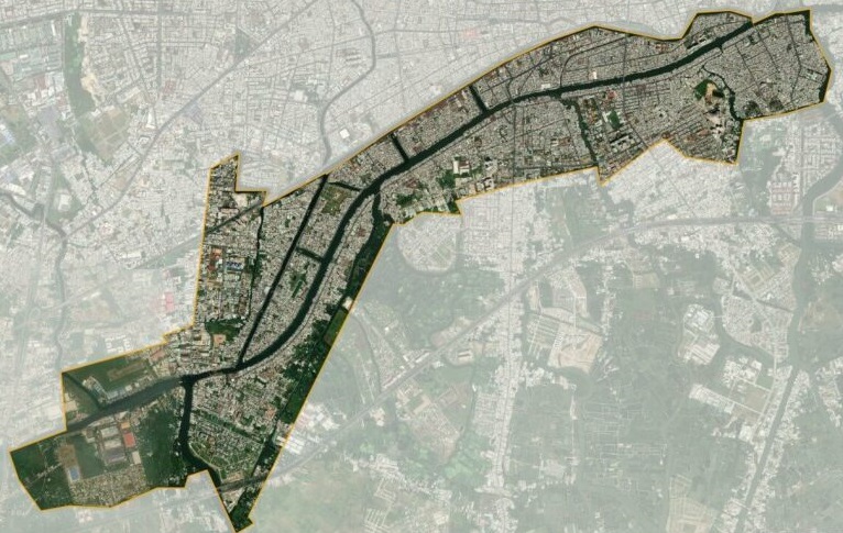 Bản đồ Quận 8 TPHCM từ vệ tinh