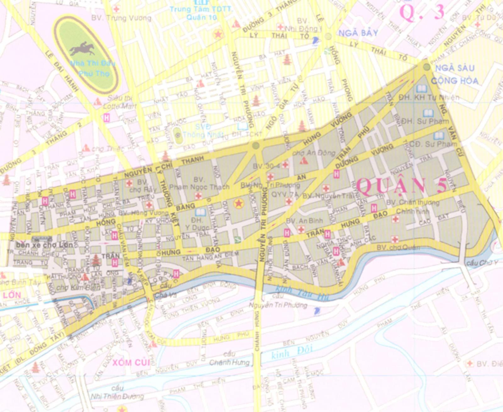 Bản đồ giao thông Quận 5 TPHCM