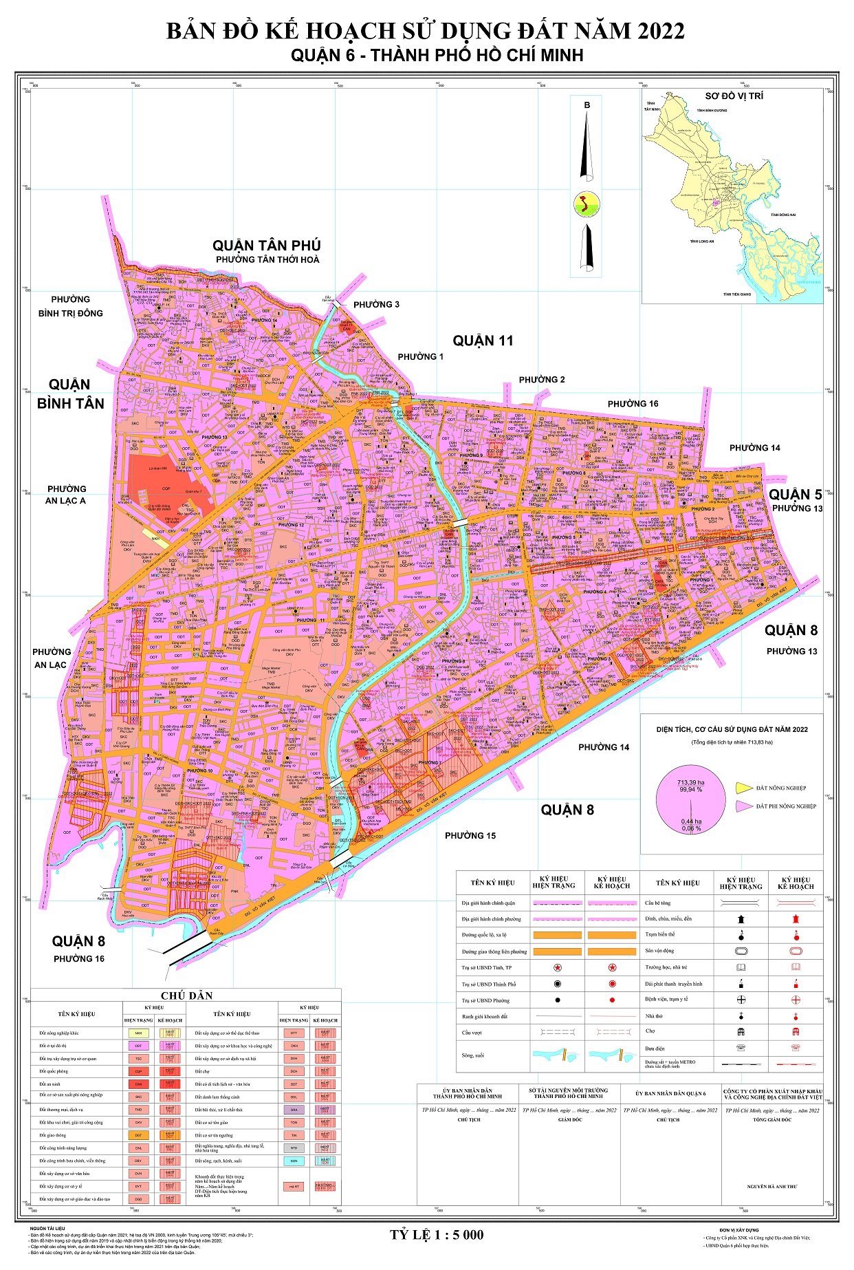 Bản đồ Quận 6 về quy hoạch sử dụng đất năm 2022