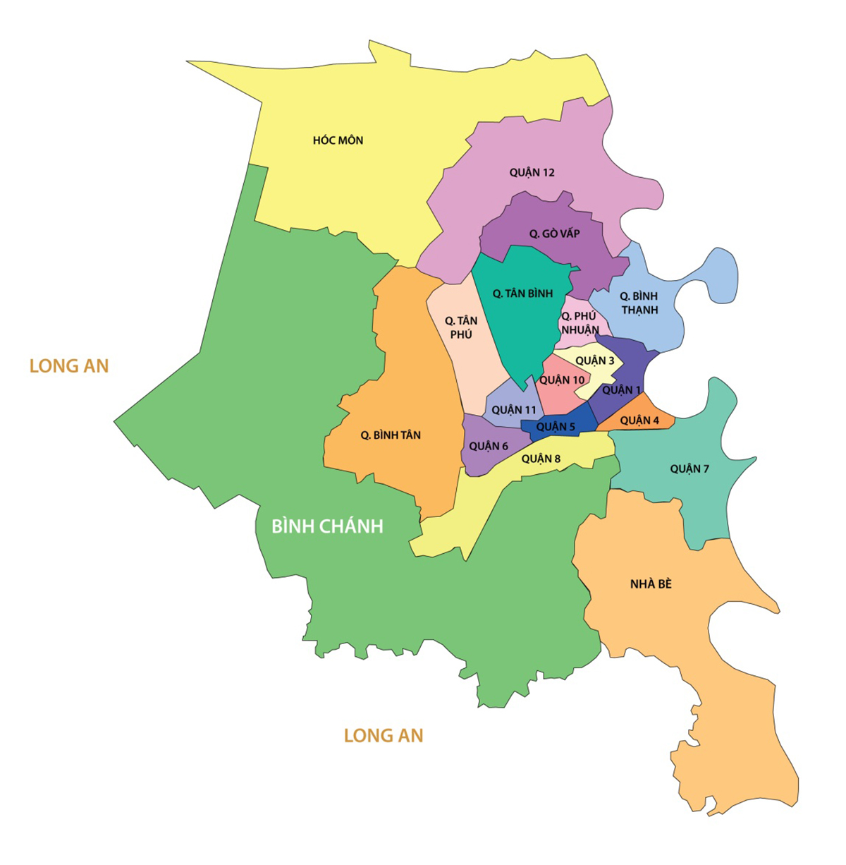 Quận 6 giáp các quận 5, 8, 11, Tân Phú và Bình Tân