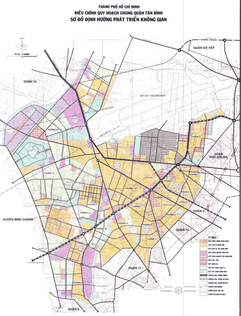 Bản đồ quận Tân Bình về quy hoạch phát triển không gian