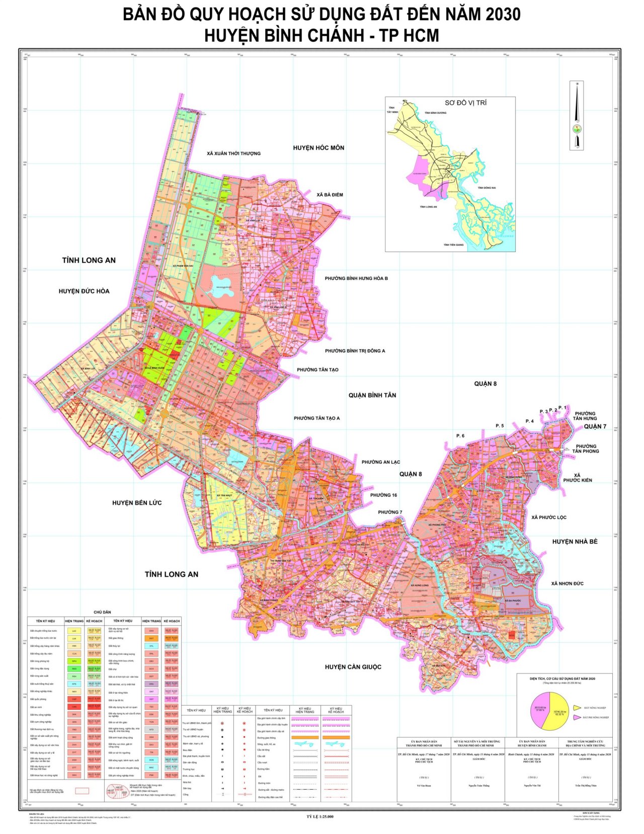 Bản đồ Bình Chánh về quy hoạch sử dụng đất đến năm 2030